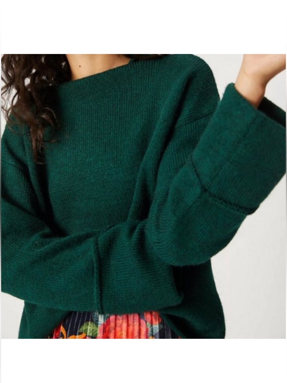 Anthropologie Basile mock neck cuff sleeve sweater